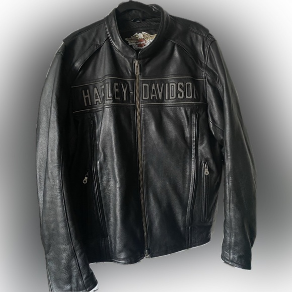 Harley-Davidson® Men's Reflective Road Warrior 3-in-1 Leather Jacket 98138-09VM - Picture 2 of 9